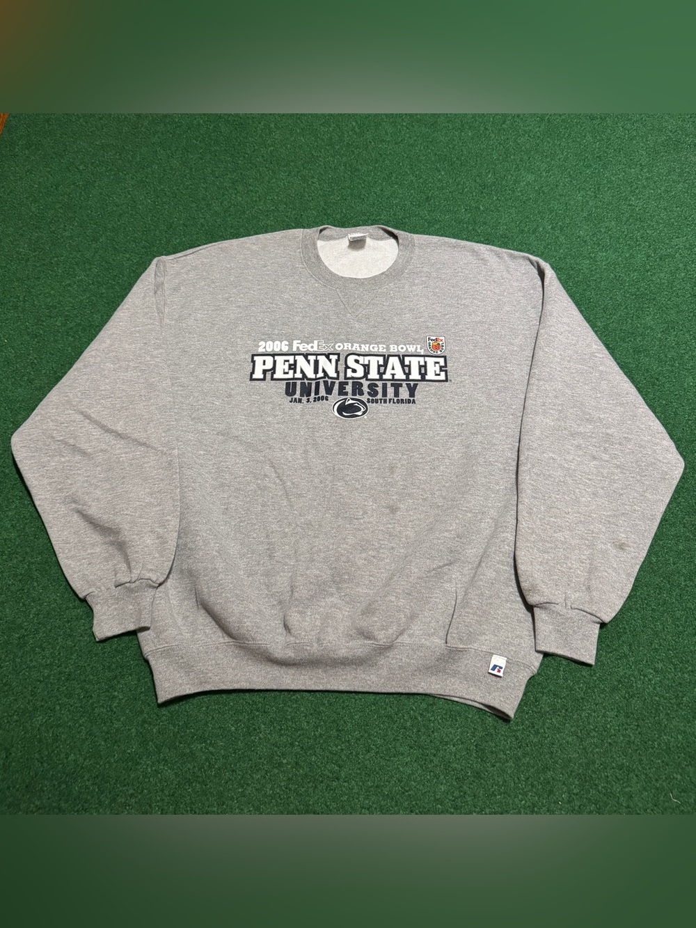 Penn State Russell Athleic Football Sweatshirt College Orange Bowl Ncaa Gray XL